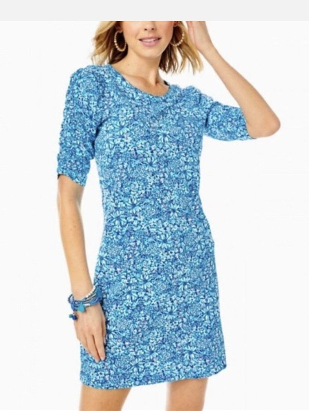 Sz.XS Lilly Pulitzer Belden T- Shirt Blue Floral Dress